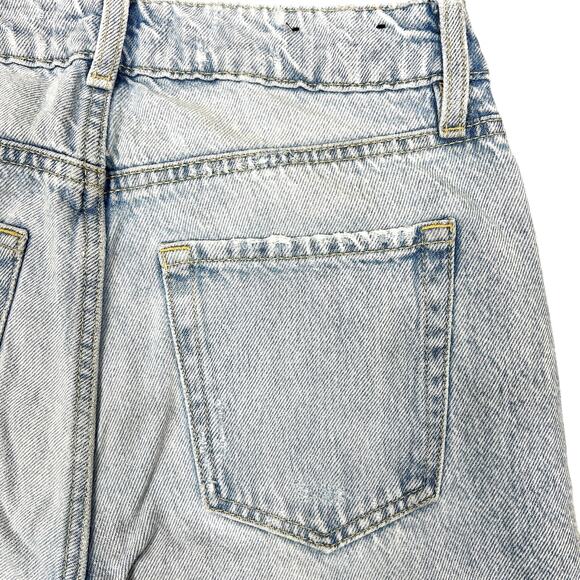 Dynamite Denim Chiara Mid-Rise Straight Jeans Sz 2 Light Wash Distressed Grunge - Picture 10 of 12